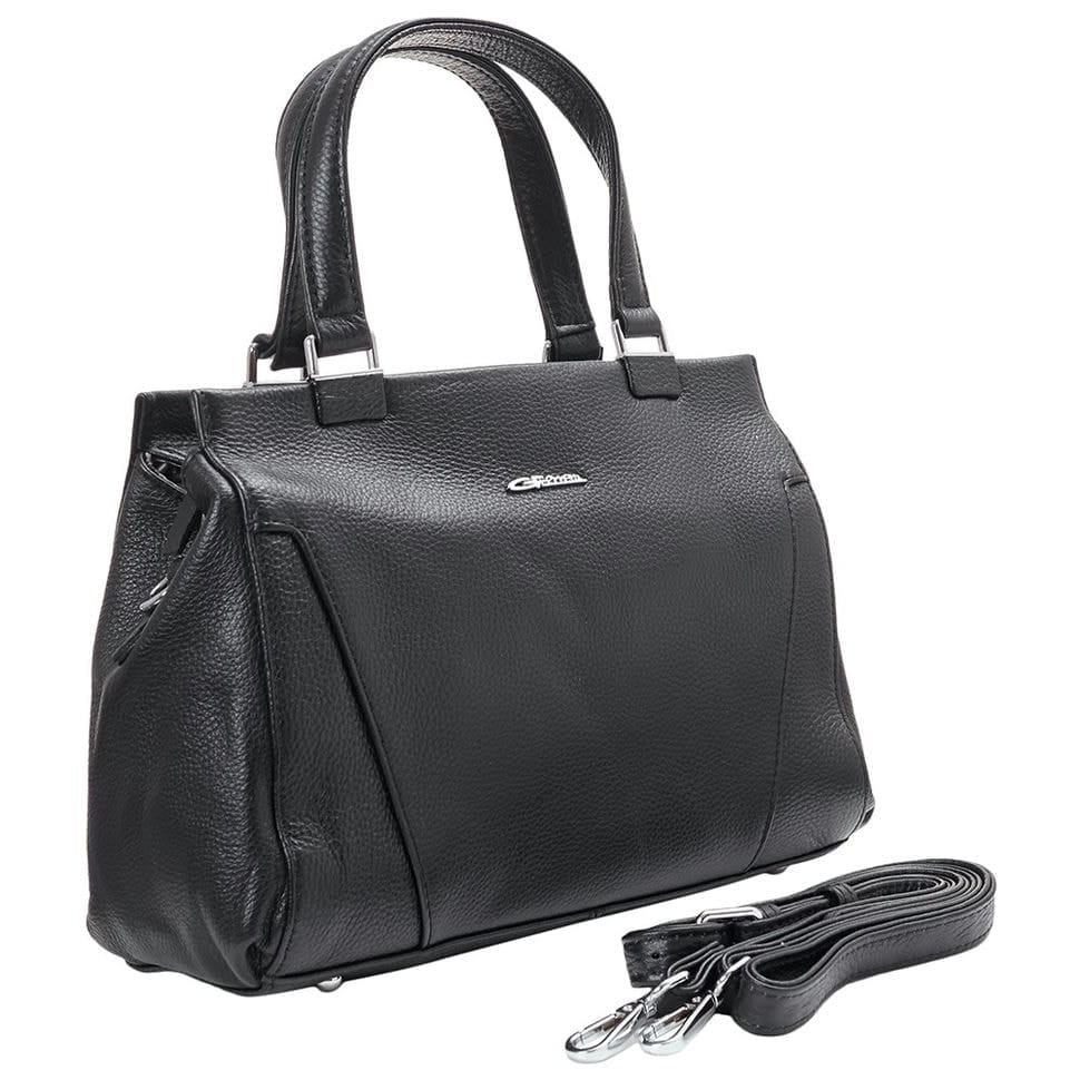 Сумка жіноча шкіряна GIORGIO FERRETTI GF2017146-1 чорна