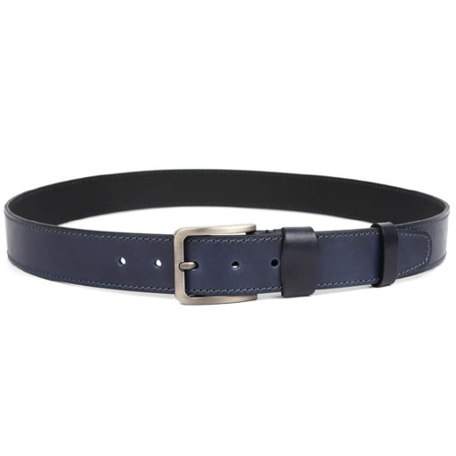Ремінь шкіряний синій з рядком 40мм чоловічий Limary sk400322
