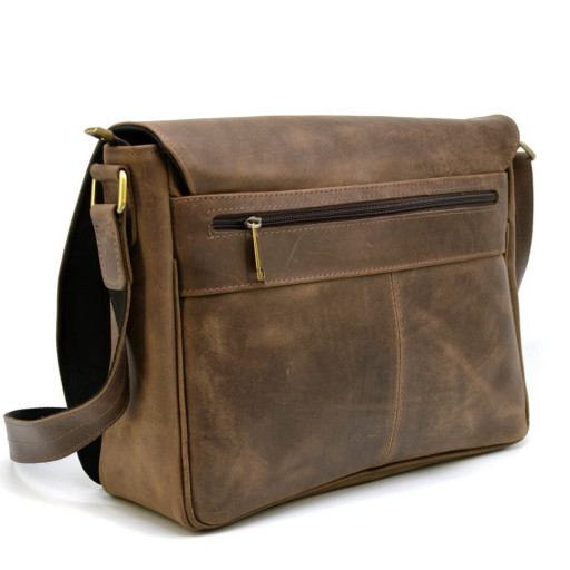 Чоловіча шкіряна сумка через плече з клапаном TARWA RC-1047-3md