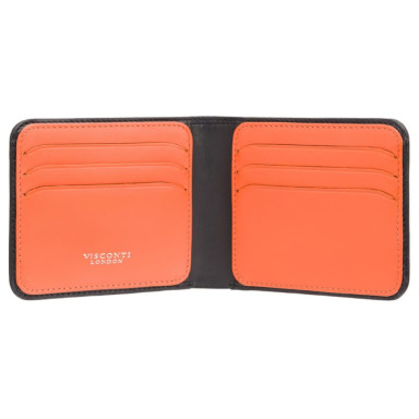 Men's wallet Visconti VSL35 Trim with RFID (Black-Orange)