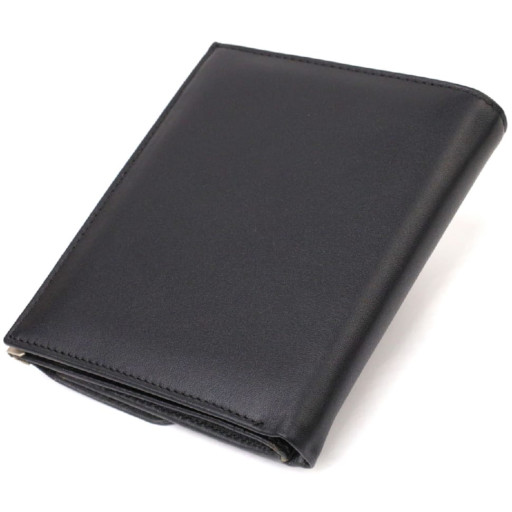 Ультрамодний гаманець для жінок з натуральної гладкої шкіри CANPELLINI 21928 Чорний