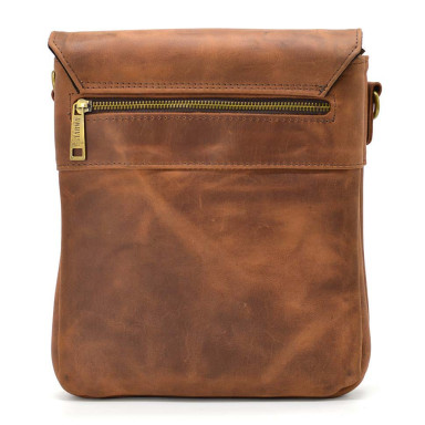 Mens shoulder bag RB-0022-4lx TARWA with 2 compartments horse leather