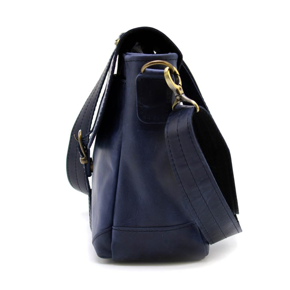 Messenger bag leather blue RK-1309-3md TARWA