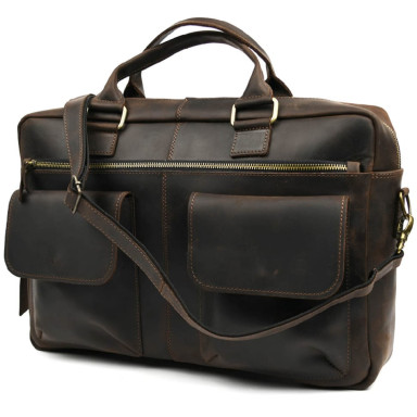 Large leather bag for documents, 17-inch notebook TARWA RC-3160-4sa