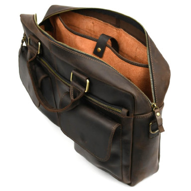 Large leather bag for documents, 17-inch notebook TARWA RC-3160-4sa