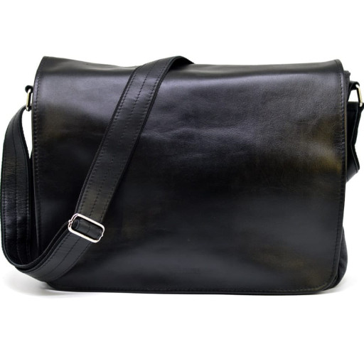 Чоловіча сумка через плече мікс шкіри і холщевой тканини канвас TARWA GG-1047-3md