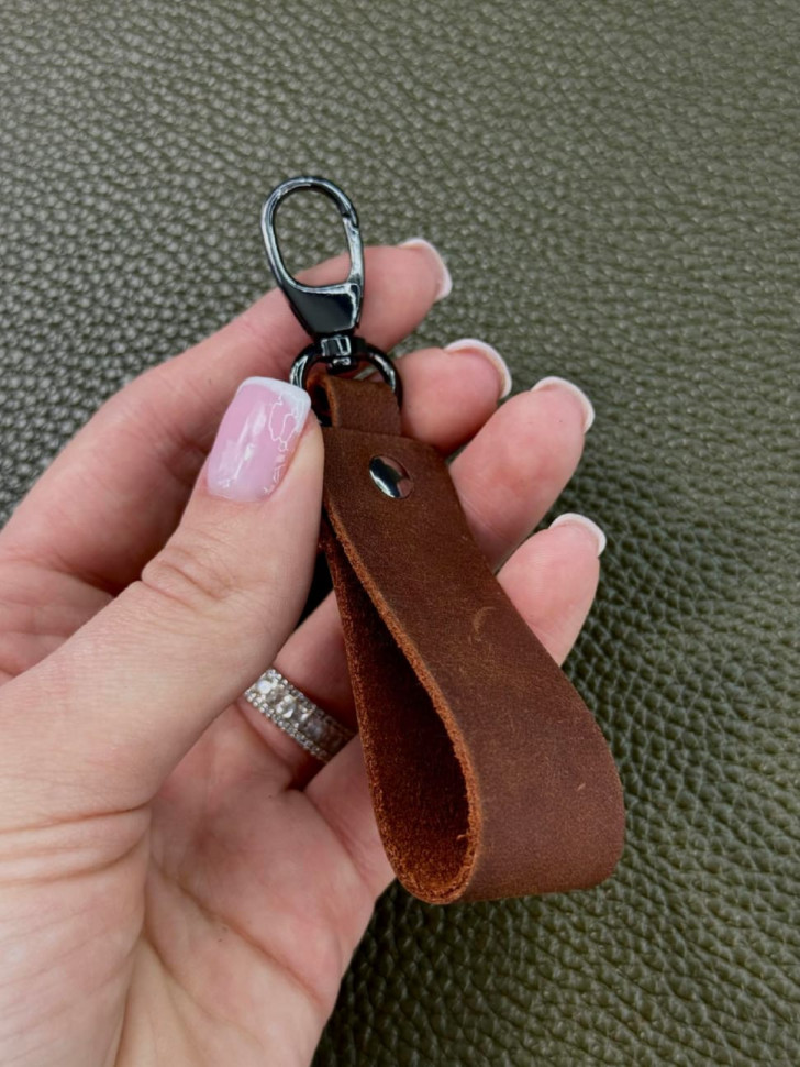 Брелок шкіряний SKILL (світло коричневий)