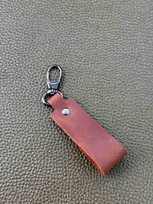 Брелок шкіряний SKILL (світло коричневий)