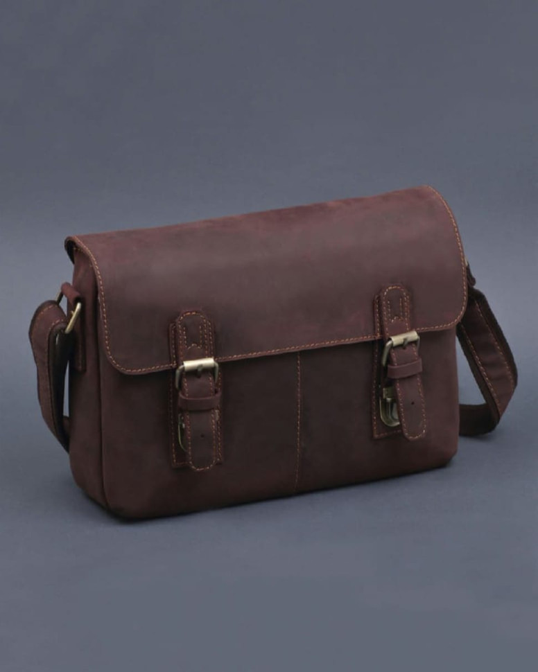 Месенджер чоловічий шкіряний через плече crazy horse Tiding Bag 6002B-1