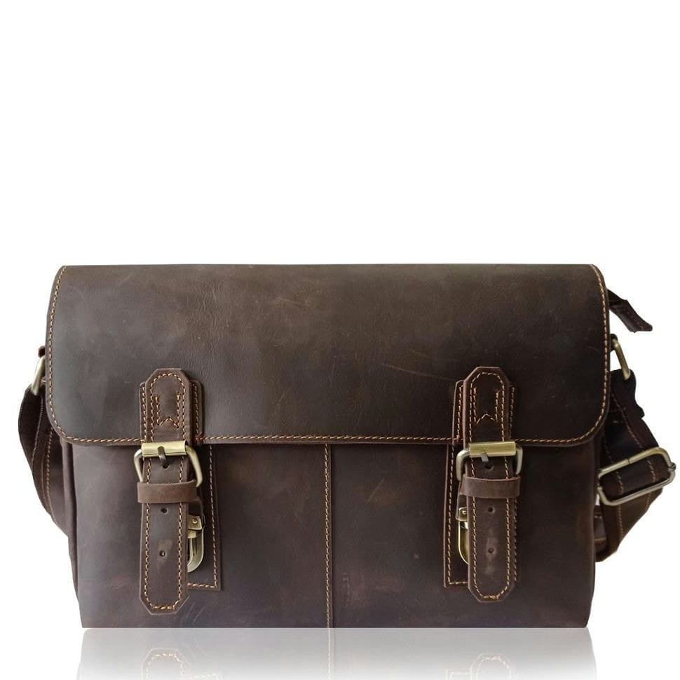 Месенджер чоловічий шкіряний через плече crazy horse Tiding Bag 6002B-1