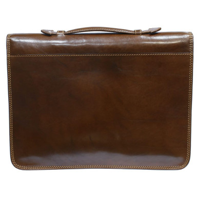 Портфель кожаный Italico 8091 cognac коньячный