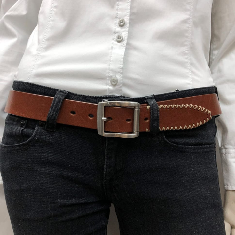 Ремінь шкіряний 707/35 cuoio коньячний TONY PEROTTI