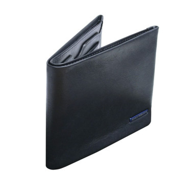 Leather wallet Newcontatto 3538 navy blue
