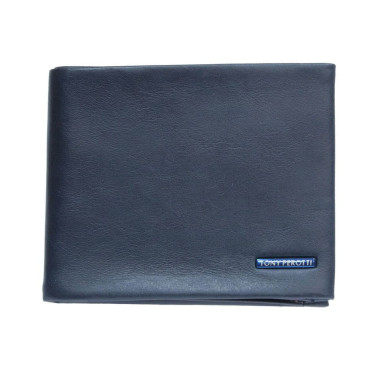 Leather wallet Newcontatto 3538 navy blue