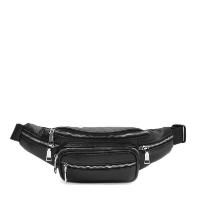 Mужская кожаная сумка на пояс Ricco Grande K16292bl-black