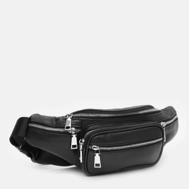 Mужская кожаная сумка на пояс Ricco Grande K16292bl-black