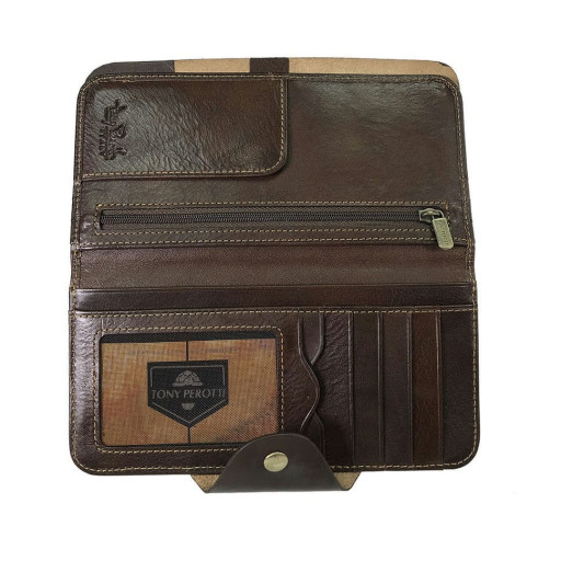 Шкіряне портмоне Tuscania 2918 moro коричневий