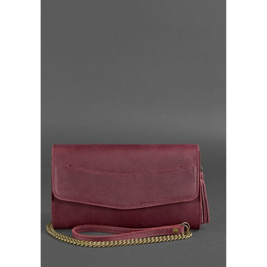 Alice women's leather bag burgundy crazy horse