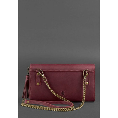 Alice women's leather bag burgundy crazy horse