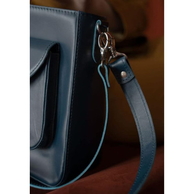 Women's leather bag Stella dark blue