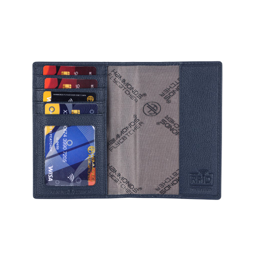 Кожаная обложка для документов Hammonds Flycatcher PH602 Prus Blue (Синий)