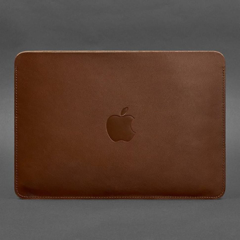 Чохол із натуральної шкіри для MacBook 13 дюйм Світло-коричневий Краст