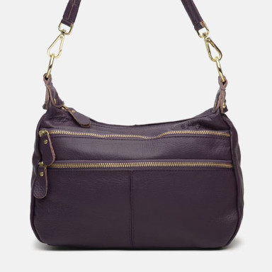 Женская кожаная сумка Borsa Leather K1213-violet