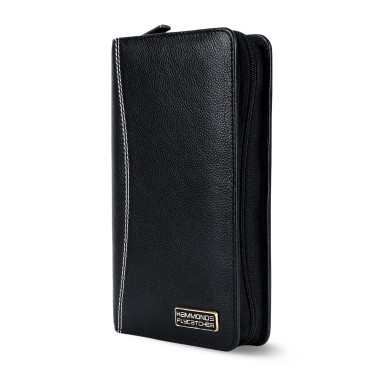  Дорожнє шкіряне портмоне Hammonds Flycatcher PH601 Black (Чорний)