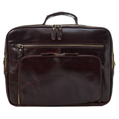 Портфель мягкий кожаный BUFFALO BAGS M5015C коричневый