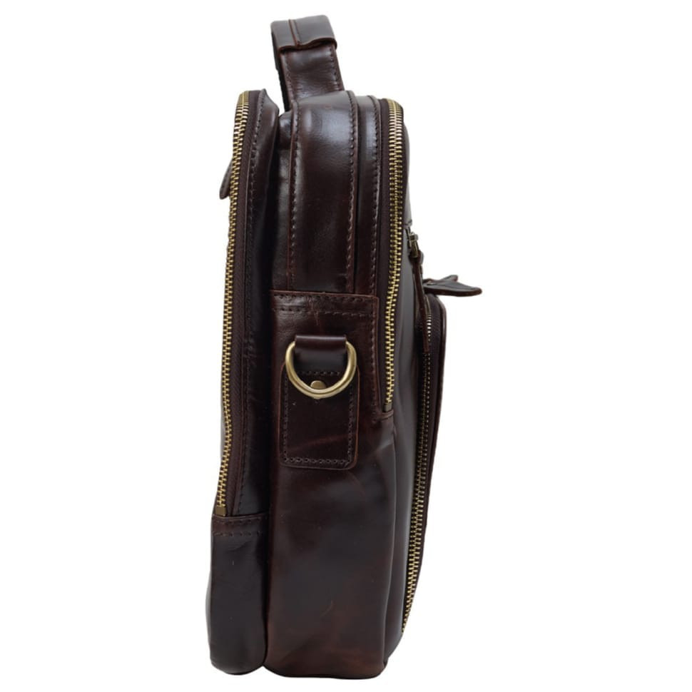 Портфель мягкий кожаный BUFFALO BAGS M5015C коричневый