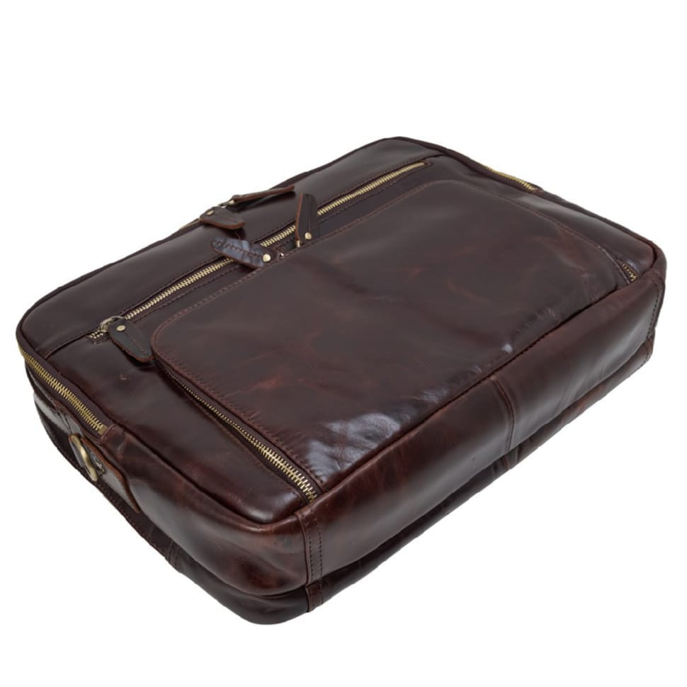 Портфель мягкий кожаный BUFFALO BAGS M5015C коричневый