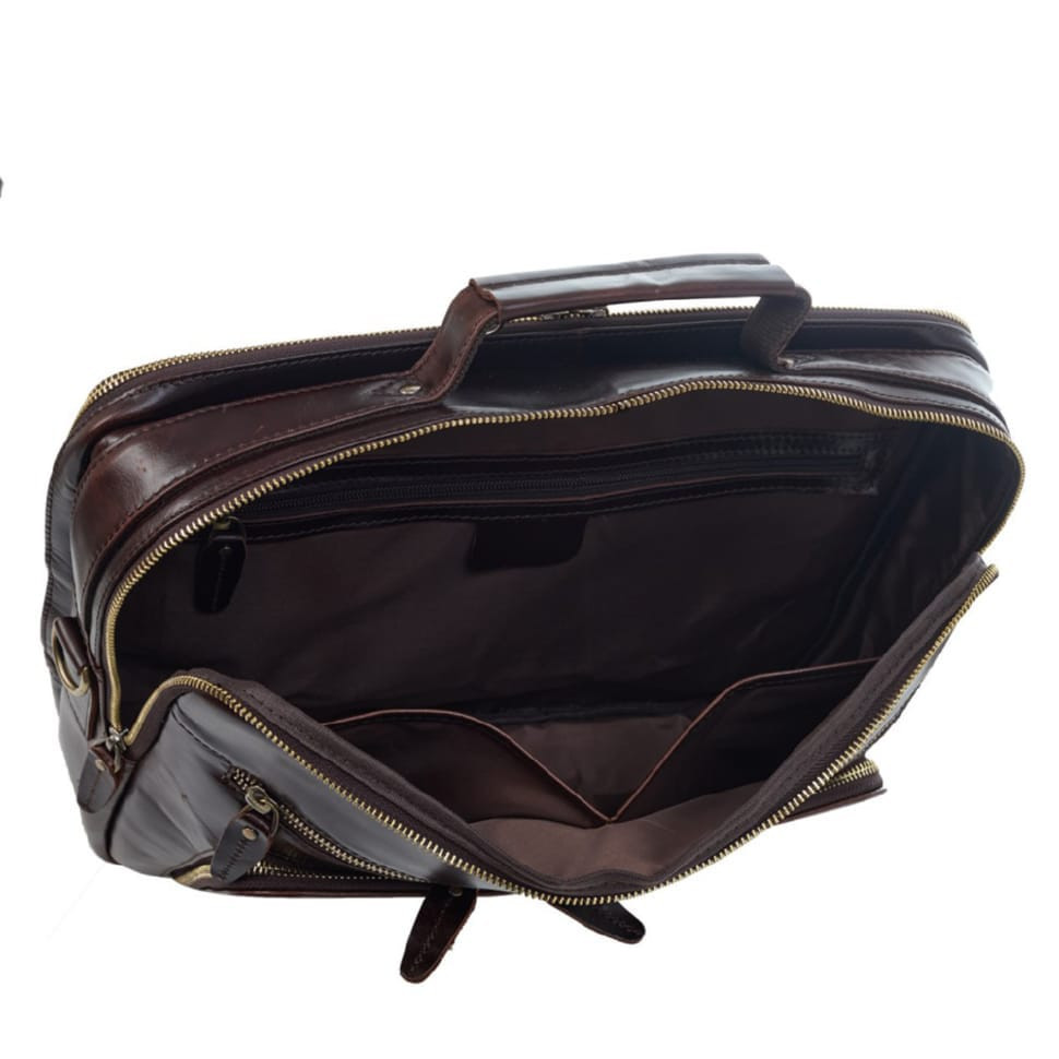 Портфель мягкий кожаный BUFFALO BAGS M5015C коричневый