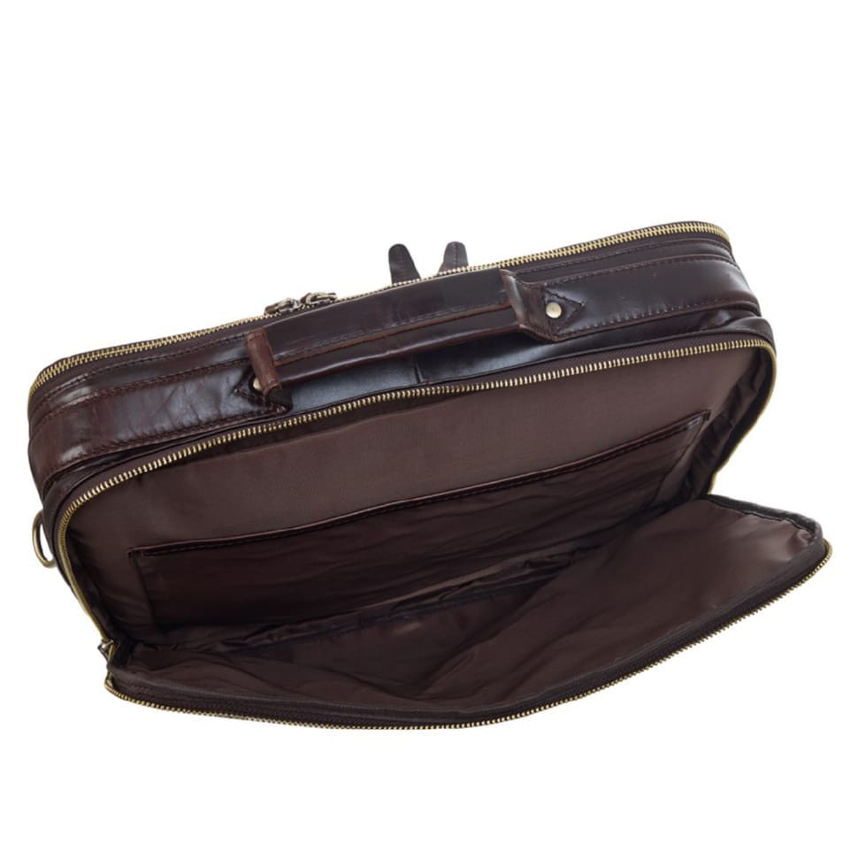 Портфель мягкий кожаный BUFFALO BAGS M5015C коричневый