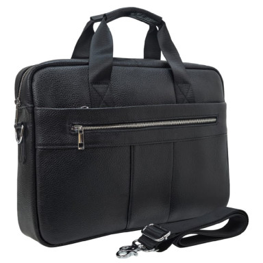 Портфель мягкий кожаный BUFFALO BAGS M8523A черный