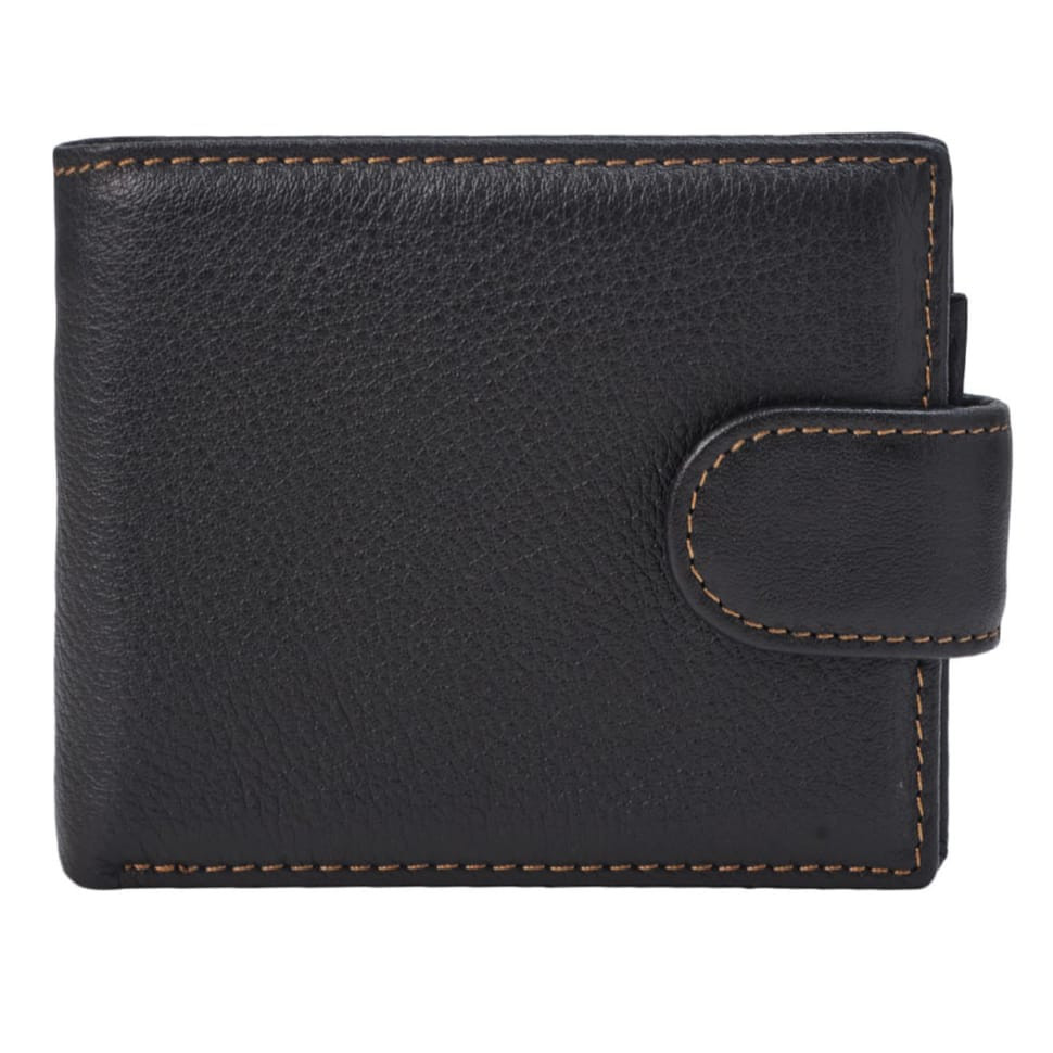Чоловіче портмоне з натуральної шкіри Buffalo Bags M8068A чорний