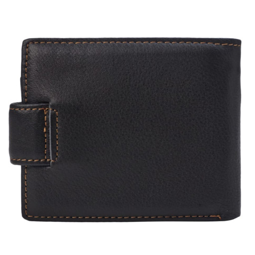 Чоловіче портмоне з натуральної шкіри Buffalo Bags M8068A чорний