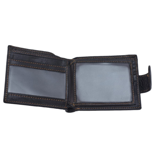 Чоловіче портмоне з натуральної шкіри Buffalo Bags M8068A чорний