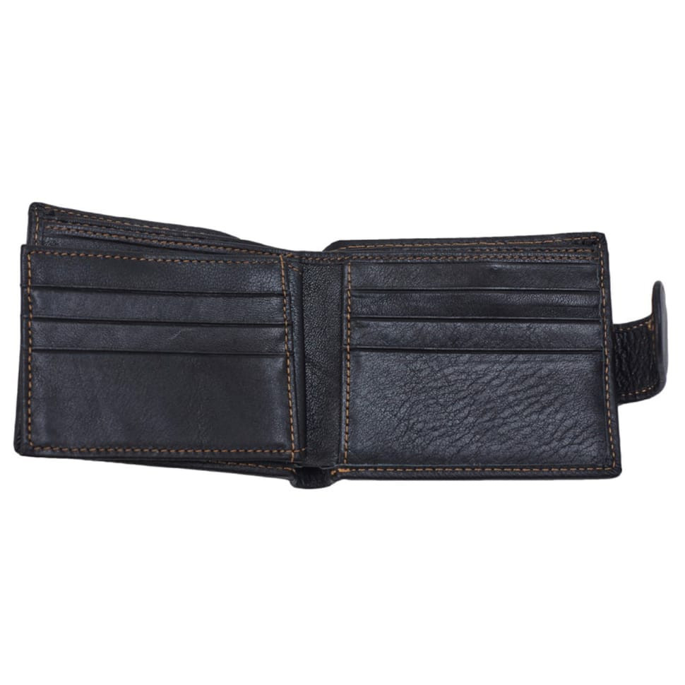 Чоловіче портмоне з натуральної шкіри Buffalo Bags M8068A чорний
