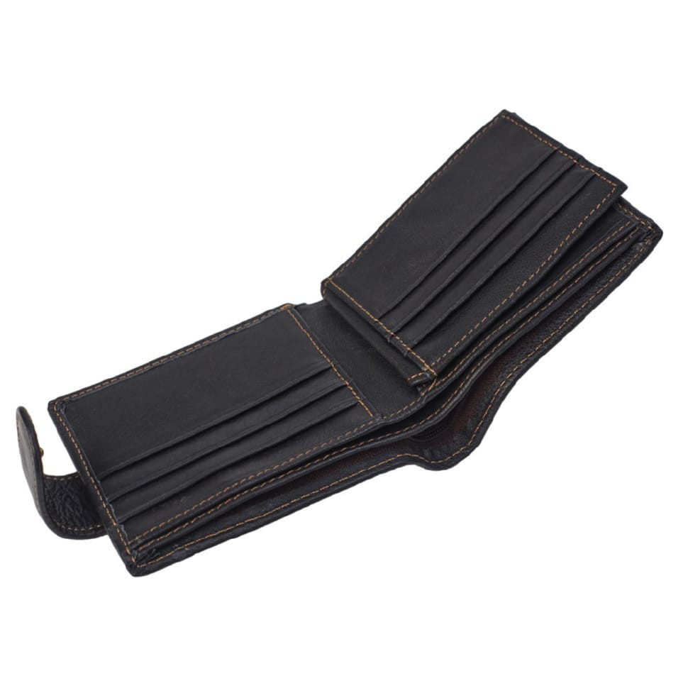 Чоловіче портмоне з натуральної шкіри Buffalo Bags M8068A чорний