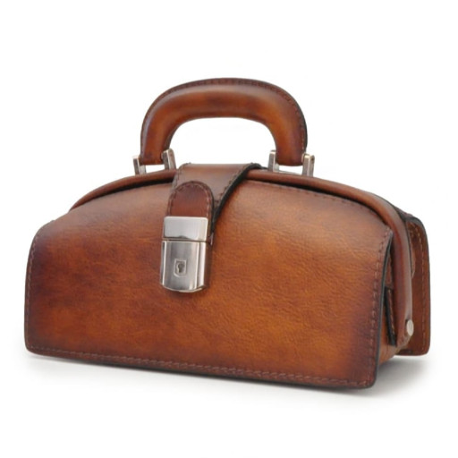 Pratesi BCO120/N - Handbag Lady Brunelleschi Bruce в шкіряній шкірі Bruce Cognac