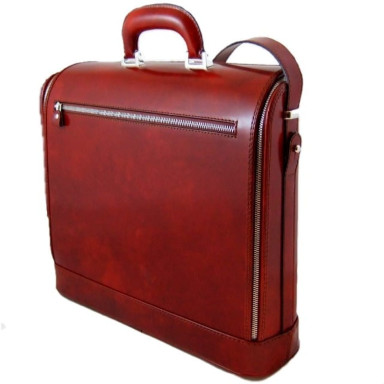 Pratesi RVE116/17 - Raffaello Laptop Bag 17 in cow leather Radica Green