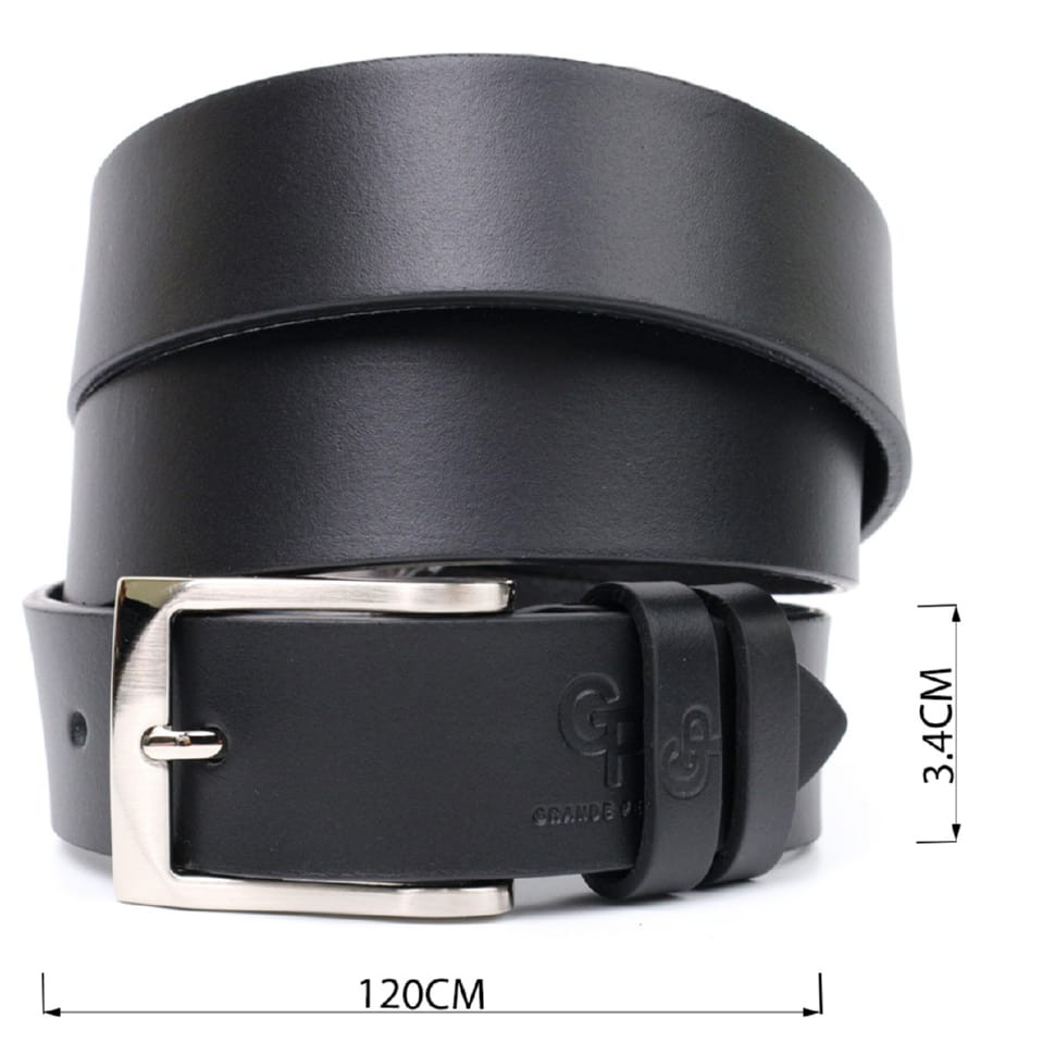 Брючний ремінь для чоловіків з натуральної шкіри GRANDE PELLE 11674 Чорний