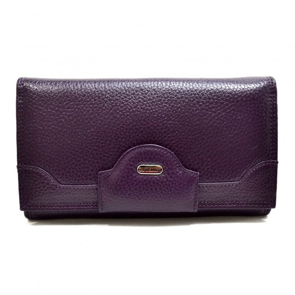 Жіноче портмоне з натуральної шкіри CANPEL 2033-95 фіолетовий флотар