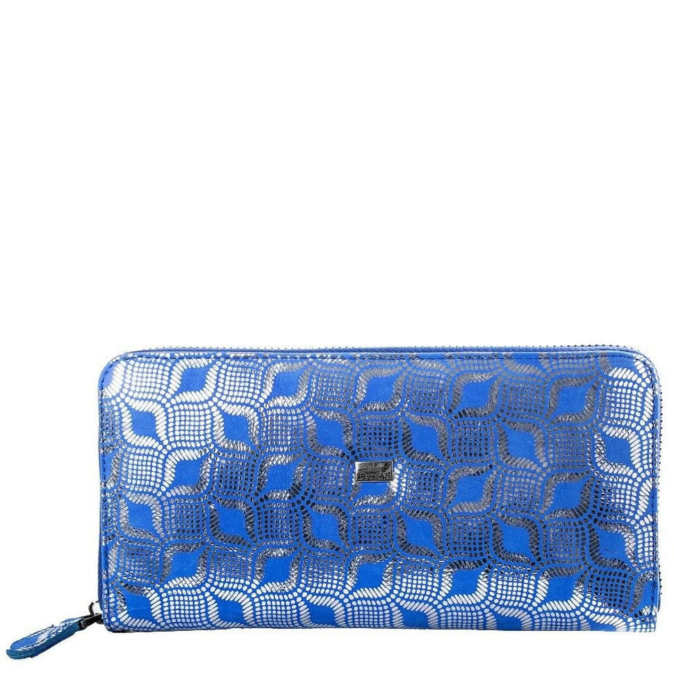 Гаманець жіночий шкіряний Desisan 09-201 синій з візерунком