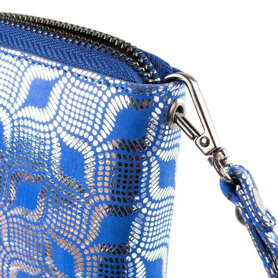 Гаманець жіночий шкіряний Desisan 09-201 синій з візерунком