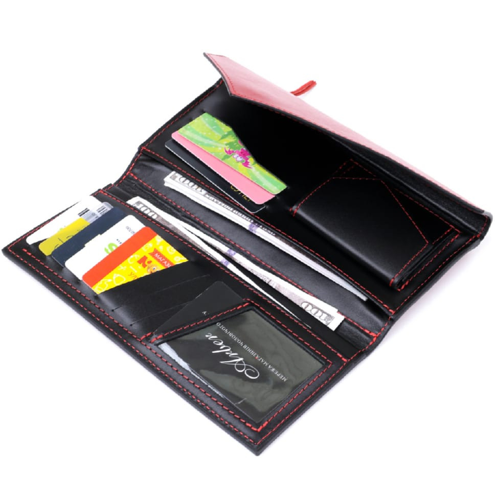 Відмінний жіночий гаманець з натуральної шкіри ST Leather 22449 Чорний