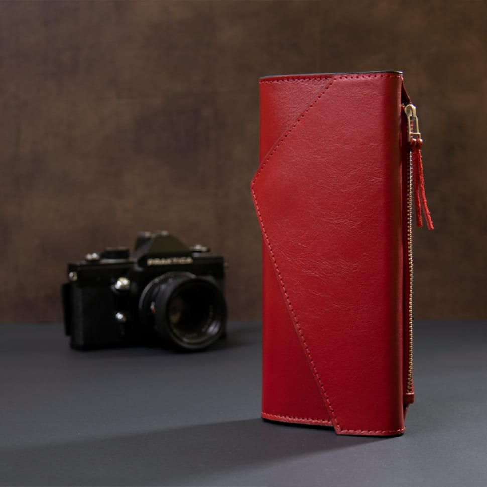 Відмінний жіночий гаманець з натуральної шкіри ST Leather 22449 Чорний