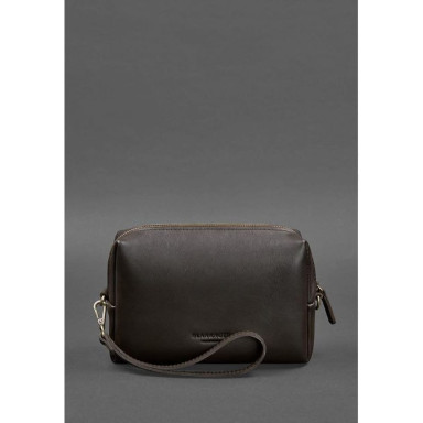Leather cosmetic bag 3.0 dark brown Crust