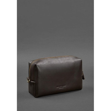Leather cosmetic bag 3.0 dark brown Crust