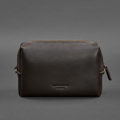 Leather cosmetic bag 3.0 dark brown Crust